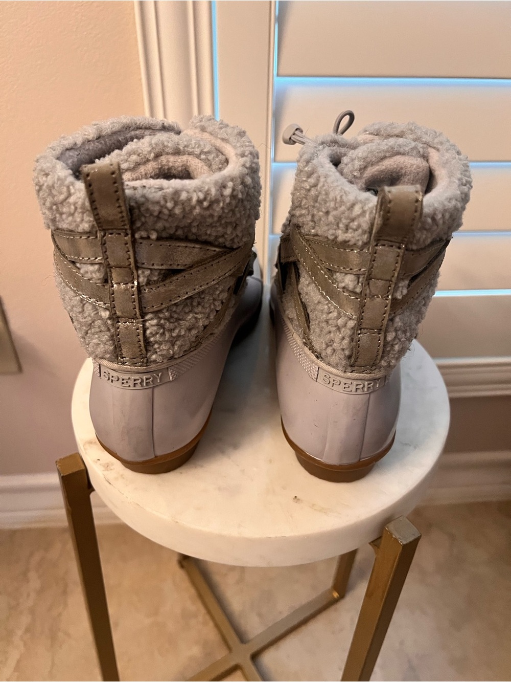 Sperry Light Gray Sherpa Duck Boots - Picture 4 of 8